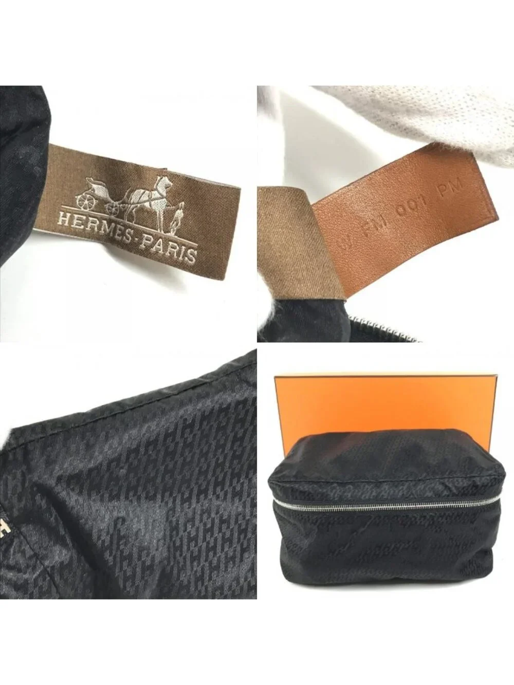 Hermes Pouch Voyage Mini Silk Black